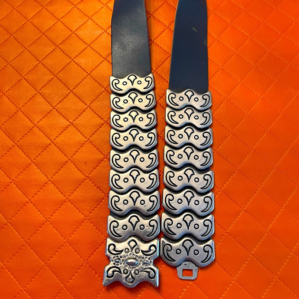 In Transit metal & soft leather Belt